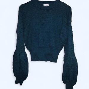 Misa Los Angeles Dark Teal Textured Sweater